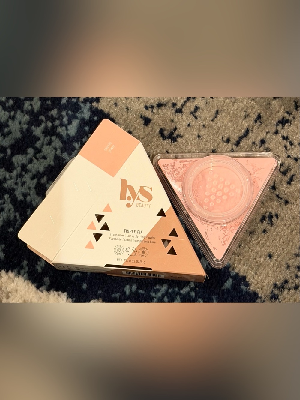LYS Beauty Triple Fix Loose Setting Powder Sincere Pink NIB
